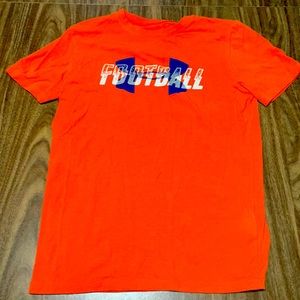 Under Armor youth large orange football shirt new
